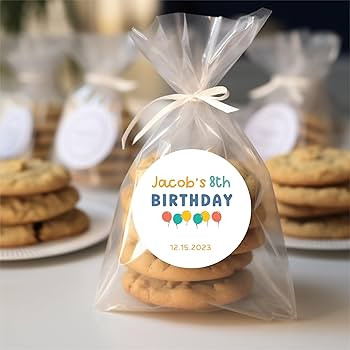 Personalized Birthday Favor Stickers, Balloon Theme Custom Labels, Kids Birthday Party Goody Bag ... | Amazon (US)