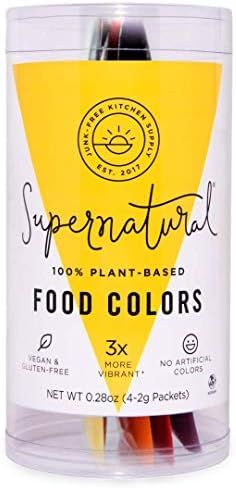 Plant-Based Food Color Variety Pack by Supernatural, Food Dye Powders, 4 Natural Colors, No Artif... | Amazon (US)