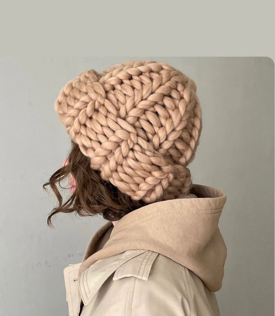 Women's Wool Knit Hat Super Chunky Beanie Chunky Knit - Etsy | Etsy (US)