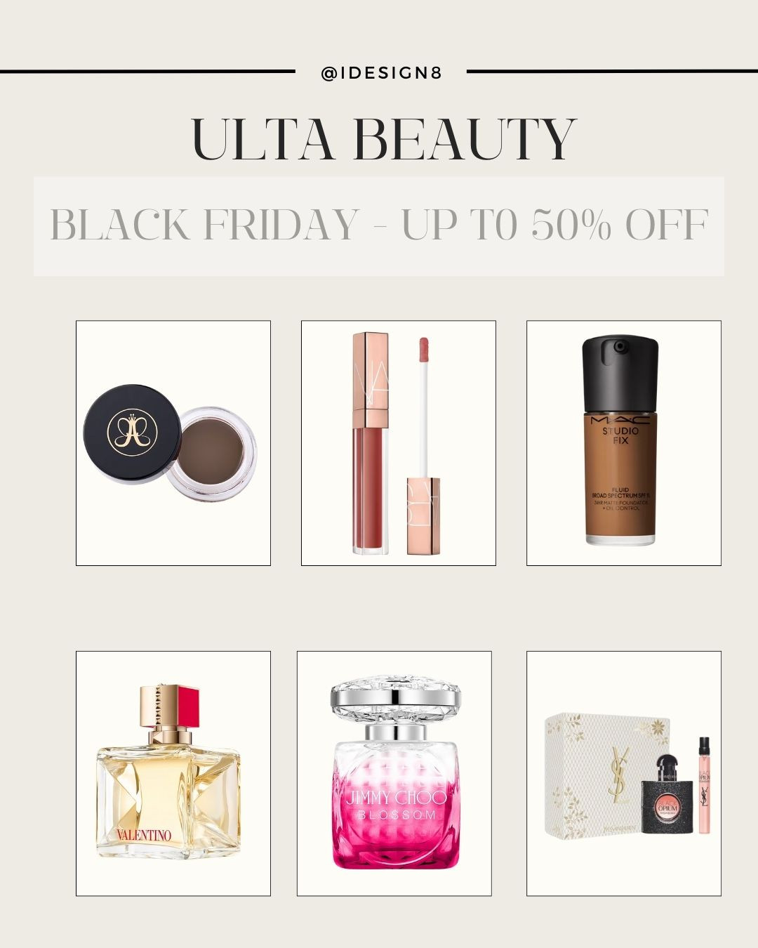 Ulta Black Friday Sale- Up to 50% Off (11/28-11/30) 
---

#BlackFriday #BlackFridaySale #BlackFriday2024 #SaleAlert 

  

 #LTKCyberWeek #LTKHoliday #LTKSaleAlert