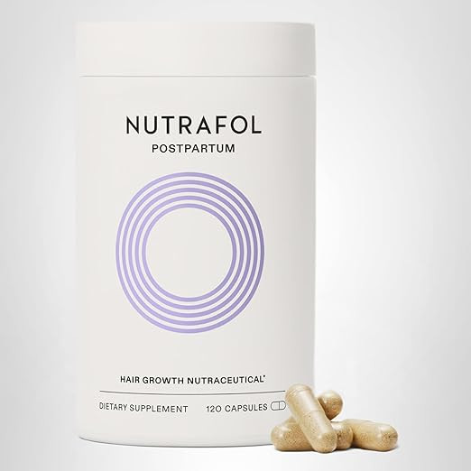 Nutrafol Postpartum Hair Growth Supplements, Clinically Tested for Visibly Thicker Hair and Less ... | Amazon (US)