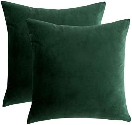 RainRoad Velvet Decorative Throw Pillow Covers Cushion Cover Pillow Case for Sofa Couch Bed Chair... | Amazon (US)