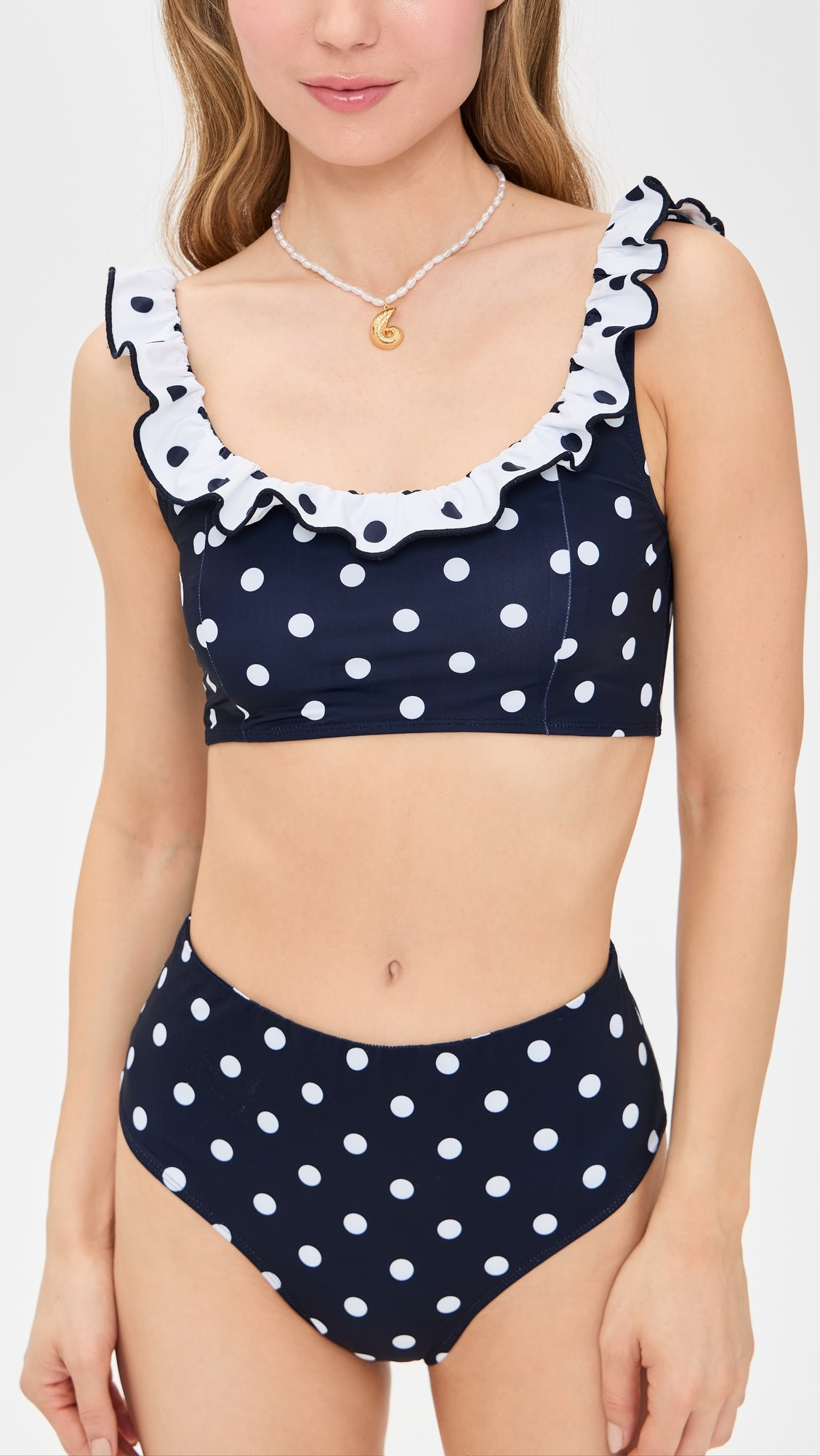 Paulina Polka Dot Ruffle Bikini Top | Shopbop