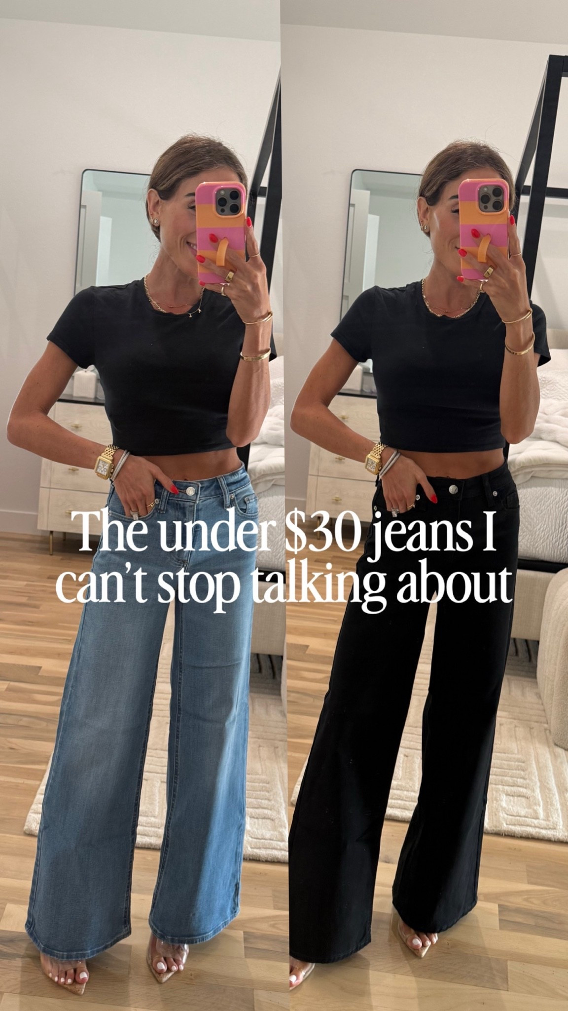 The viral wide leg jeans I can’t stop talking about! Wearing 00 short

#LTKPetite #LTKOver40 #LTKSeasonal