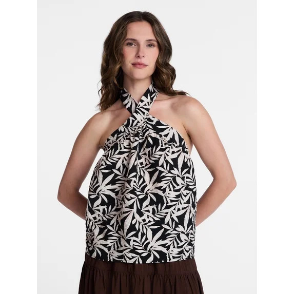 Time and Tru Women's Print Halter Top, Sizes XS-XXXL | Walmart (US)
