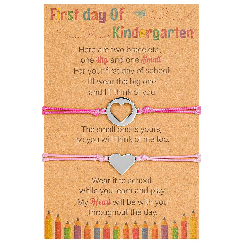 Back to School Supplies, First Day of Kindergarten Bracelet, Back to School Bracelet Mommy and Me... | Amazon (US)