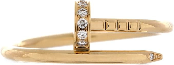 Amazon.com: Cartier, Pre-Loved Juste un Clou Ring 18K Yellow Gold and Diamonds Small, Yellow Gold... | Amazon (US)