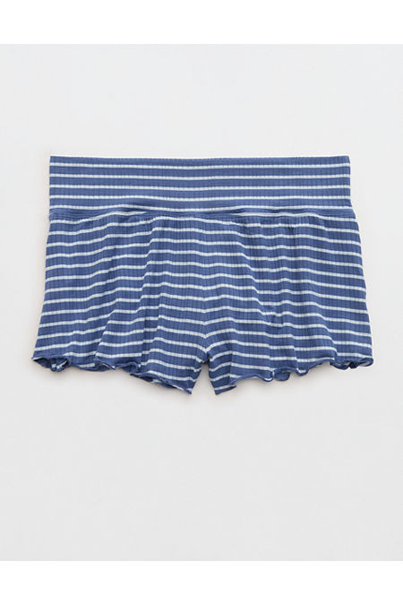 Superchill Modal Flirtie Shortie Underwear Women's Marbled Blue L | Aerie