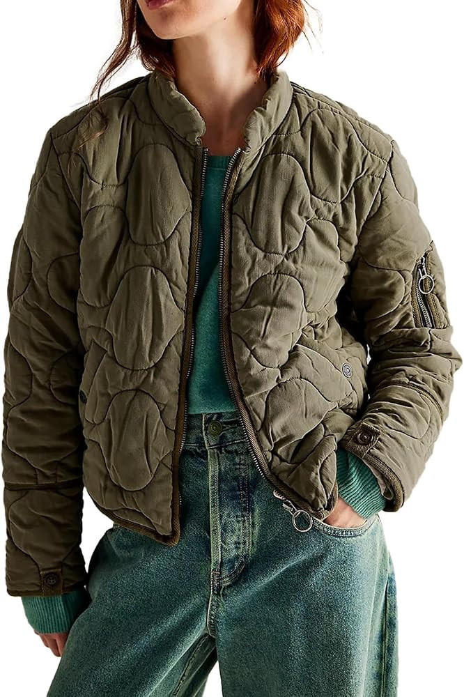 VIEWON Women's Quilted Puffer Winter Lightweight Jacket Short Warm zip up Button Down Coat with P... | Amazon (US)