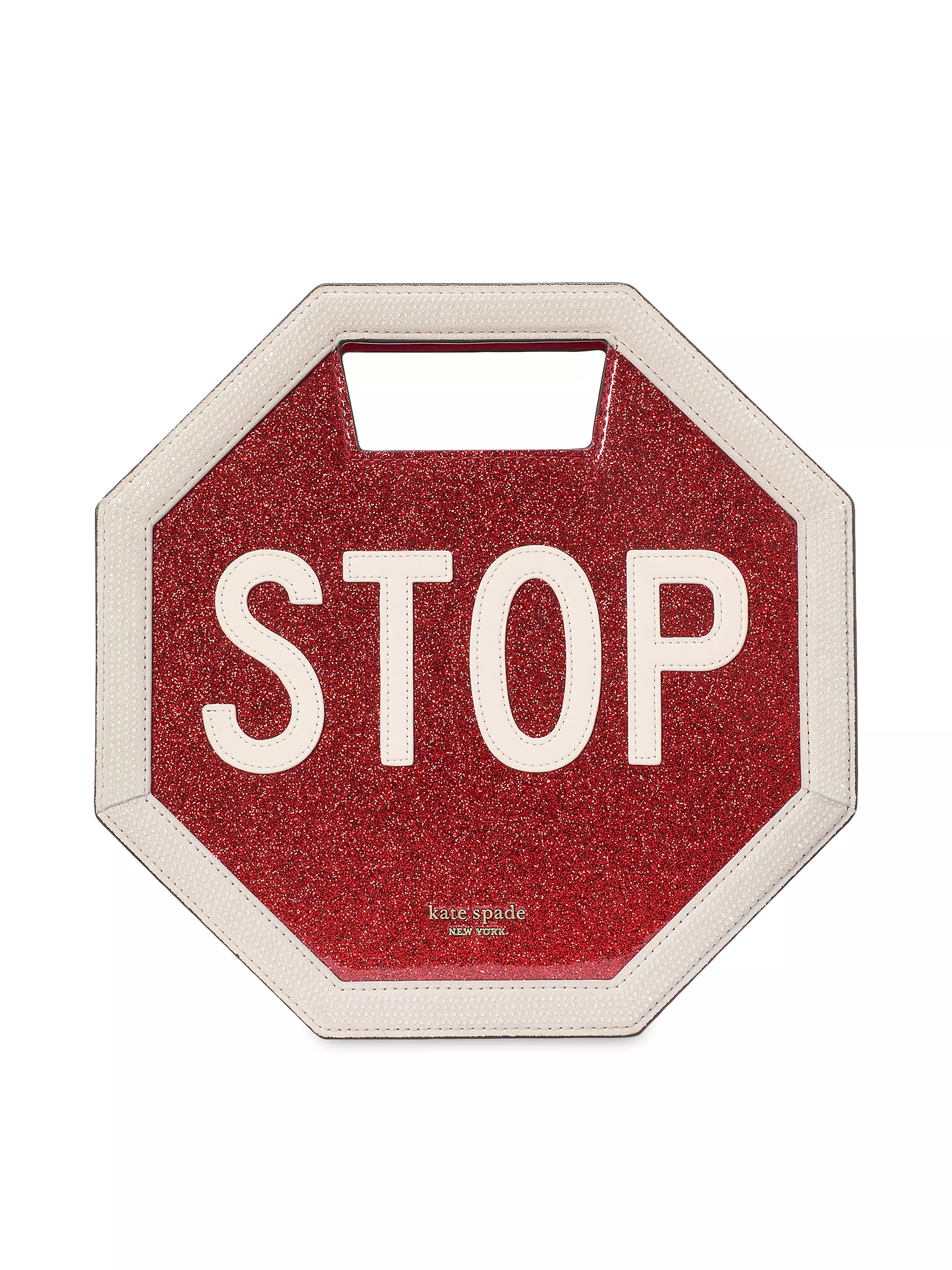 Cars Glitter Patent Leather Stop Sign Crossbody Bag | Saks Fifth Avenue