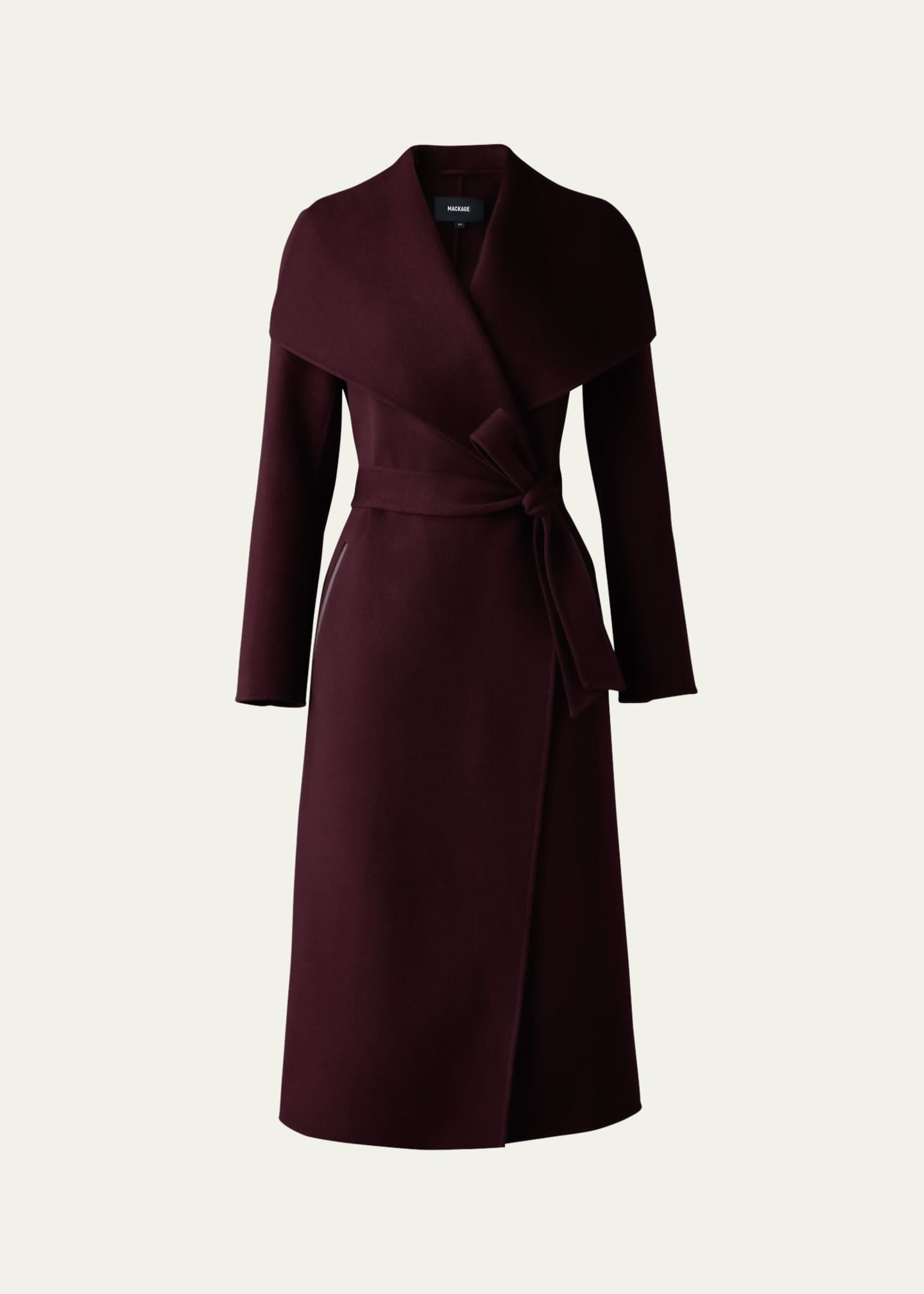 Mackage Mai Wool Belted Wrap Coat | Bergdorf Goodman