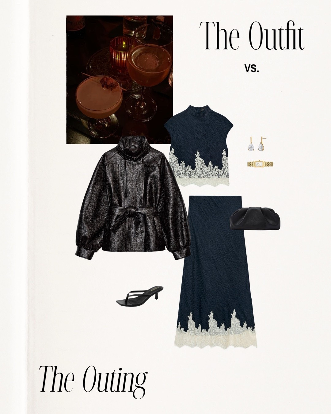 dinner outfit inspo!🤍

Amazon finds, aritzia, Zara, maxi skirt, matching set, dinner date night, fall outfit inspo, travel, navy, Europe, leather jacket, kitten heels, accessories