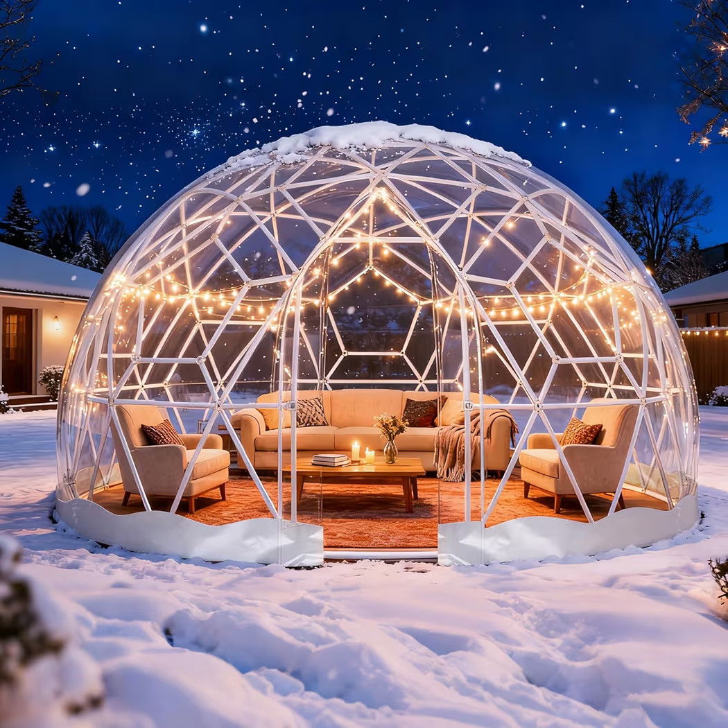 12 x 7.2 FT Garden Dome Tent, Outdoor TPU Greenhouse for 4-8 Person, Greenhouse Garden Tent with ... | Amazon (US)