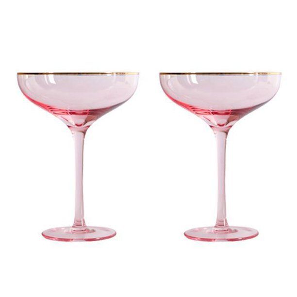 Martini Glass Cup Novelty Goblet Bar Cocktail Glasses for Drinks Light Grey Pink | Walmart (US)