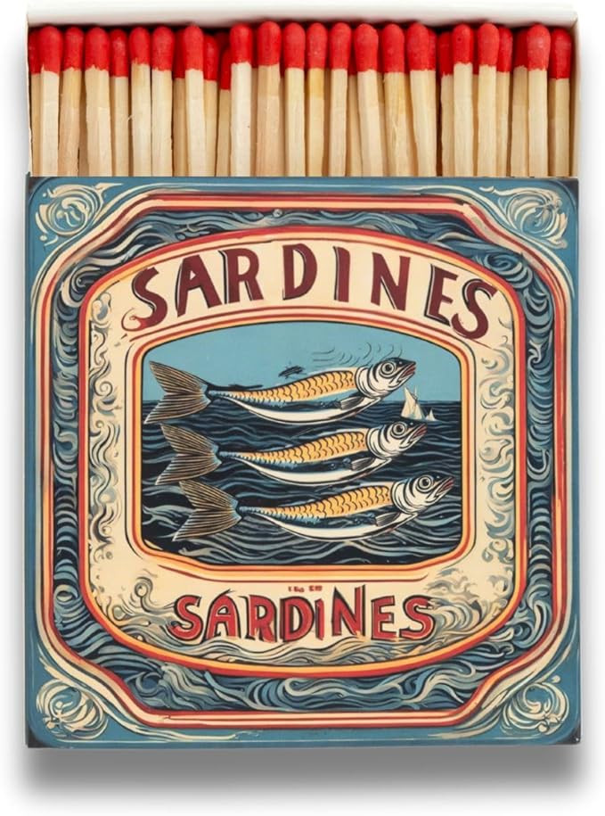 Curator Home Luxury Gift Long Safety Matches I Stylish Square Match Box (Sardines) | Amazon (US)