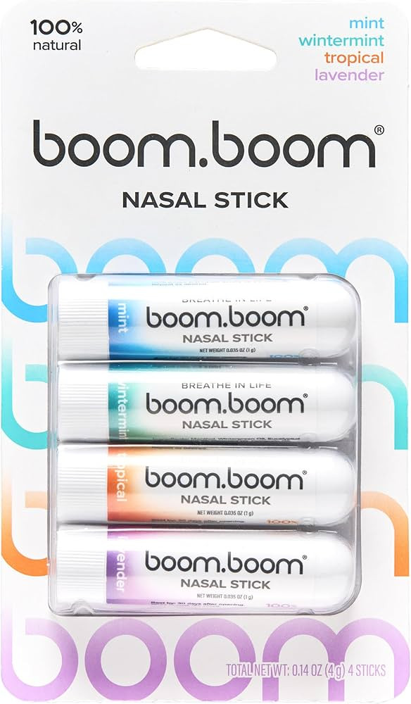 BoomBoom Nasal Stick | Vapor Flow Technology | Cool Refreshing Sensation | Natural Mood Boost | S... | Amazon (US)