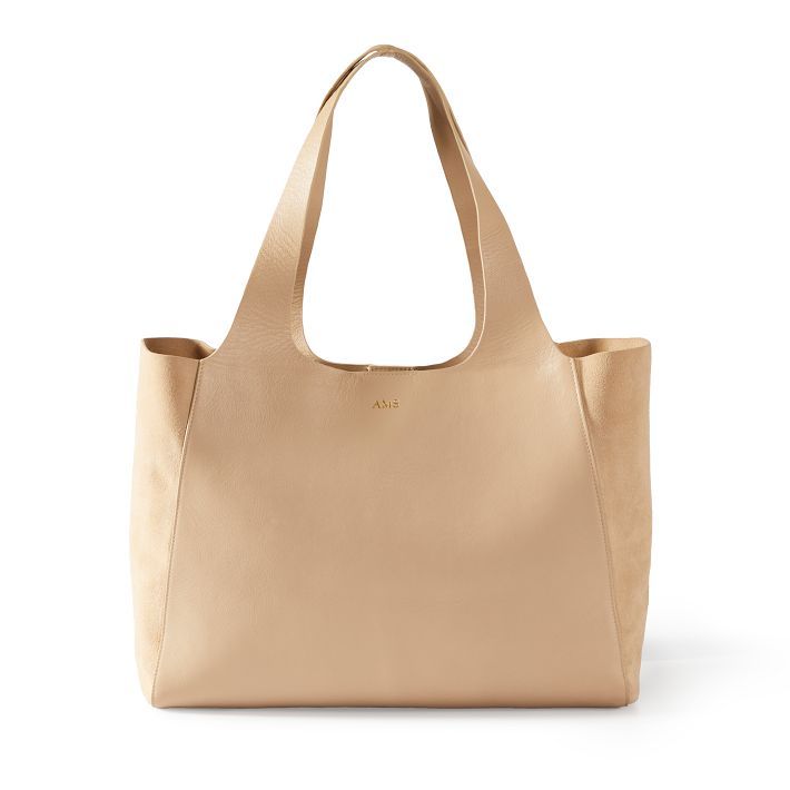 Sutton Everyday Leather and Suede Tote | Mark and Graham