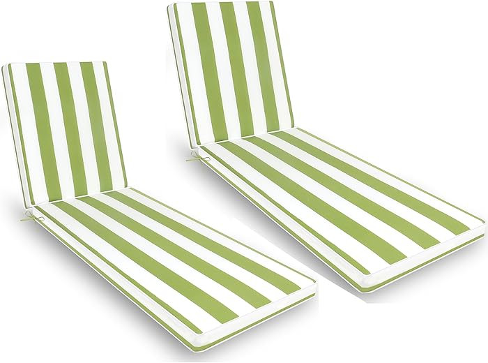 Only choice 2 Pcs Set Outdoor Lounge Chair Cushions Patio Chaise Lounge Chair Replacement Cushion... | Amazon (US)
