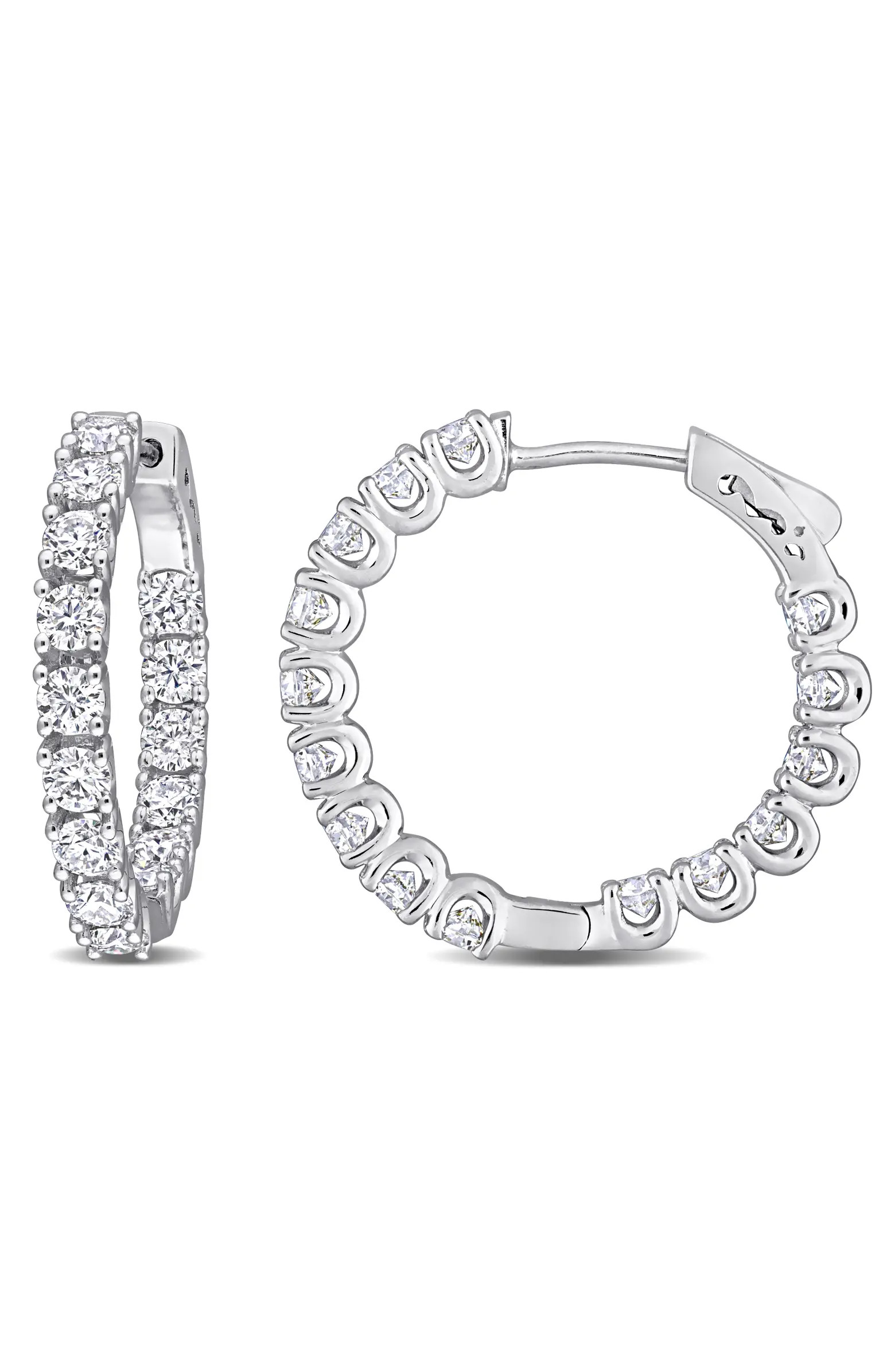 Julianna B. Moissanite Hinged Hoop Earrings | Nordstrom | Nordstrom