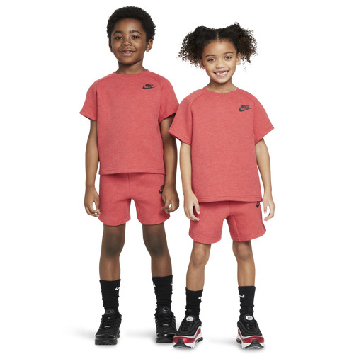 Boys Preschool Nike Tech Fleece T-Shirt And Shorts Set - Boys' Preschool University Red/University Red | Kids Foot Locker (US)