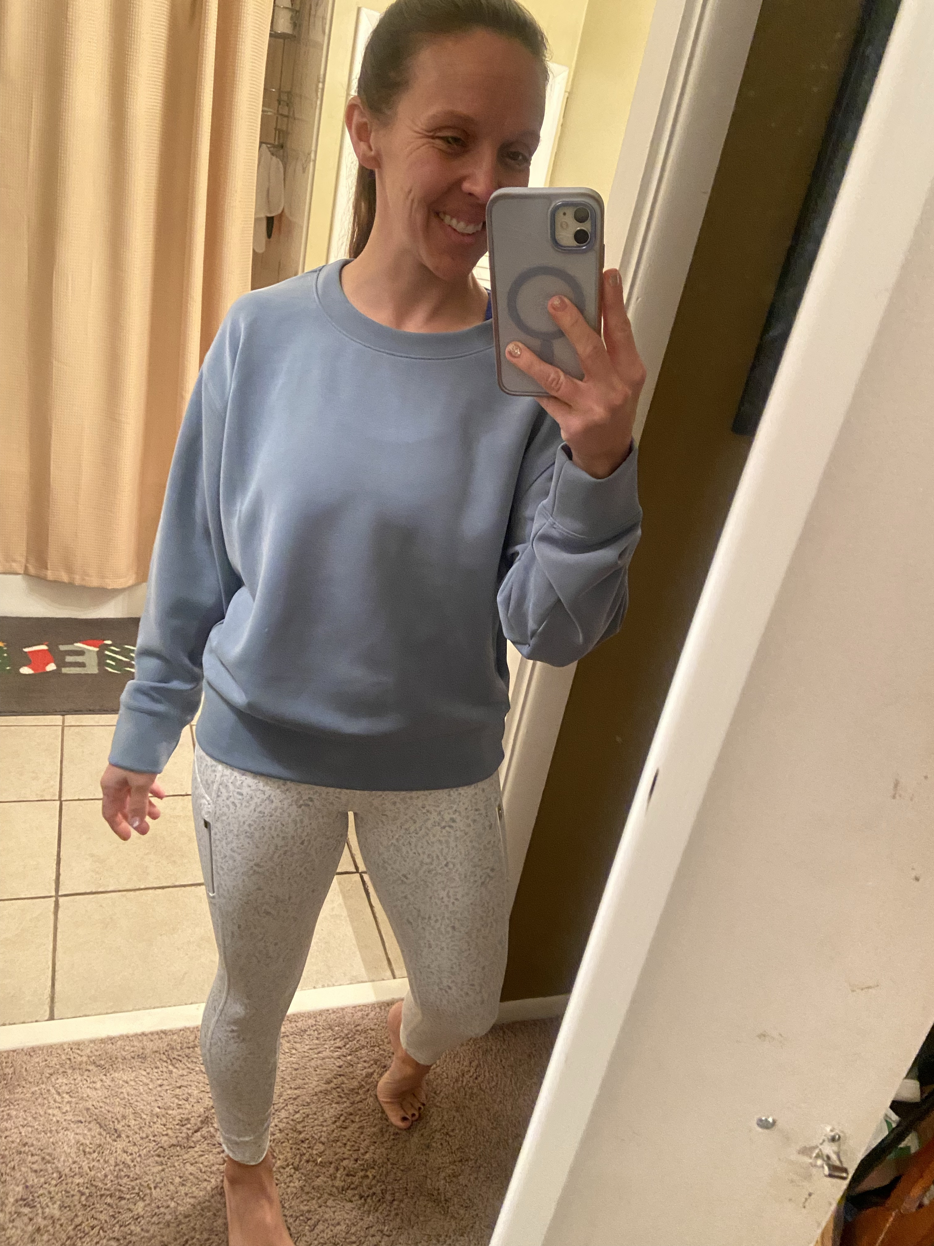 Athleisure - this sweatshirt is so soft and I’m really loving the print on these leggings  


#athleta #athletasale #loungewear #target #under25 #budgetfriendly #LTKU #LTKOver40 #exercise #workout 

#LTKStyleTip #LTKSaleAlert #LTKFindsUnder50