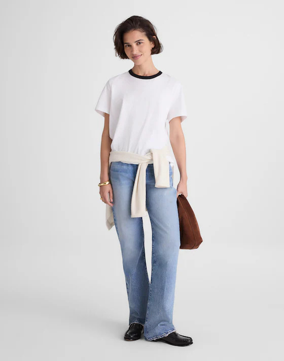 The Perfect Crewneck Tee in Allday Jersey | Madewell