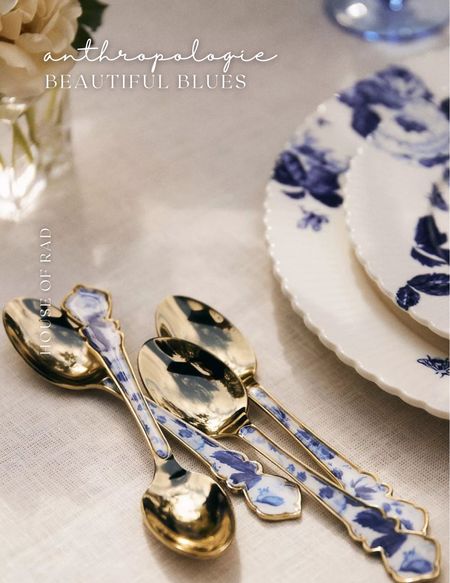 Anthropologie Beautiful Blues
Blue dishware 
Blue dinner plate
Blue flatware 
Blue silverware 
Tablesetting 
Place setting


#LTKhome #LTKunder100
