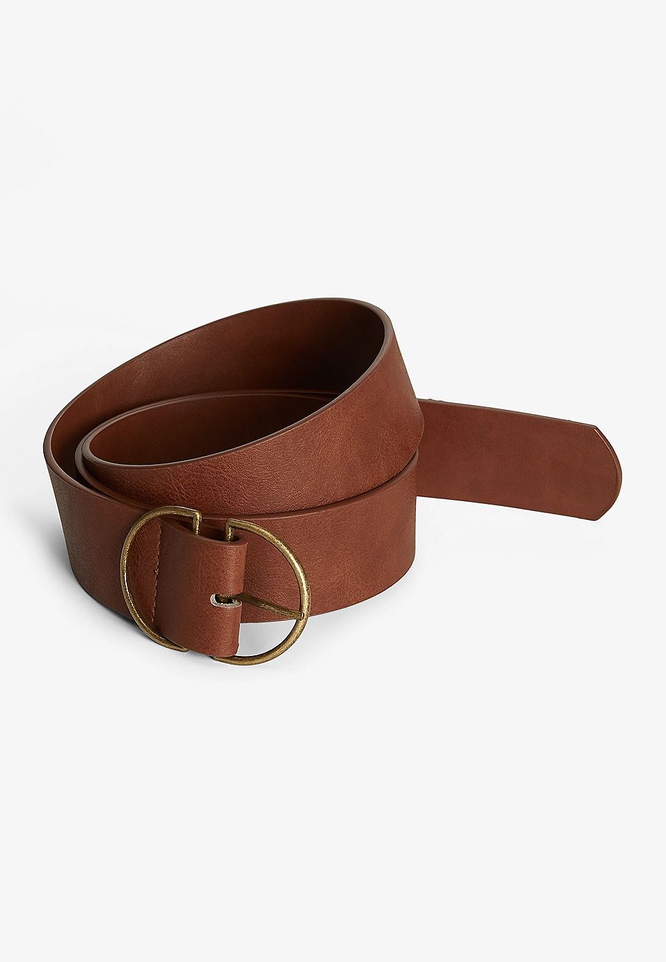 Brown Double Buckle Ring Belt | Maurices
