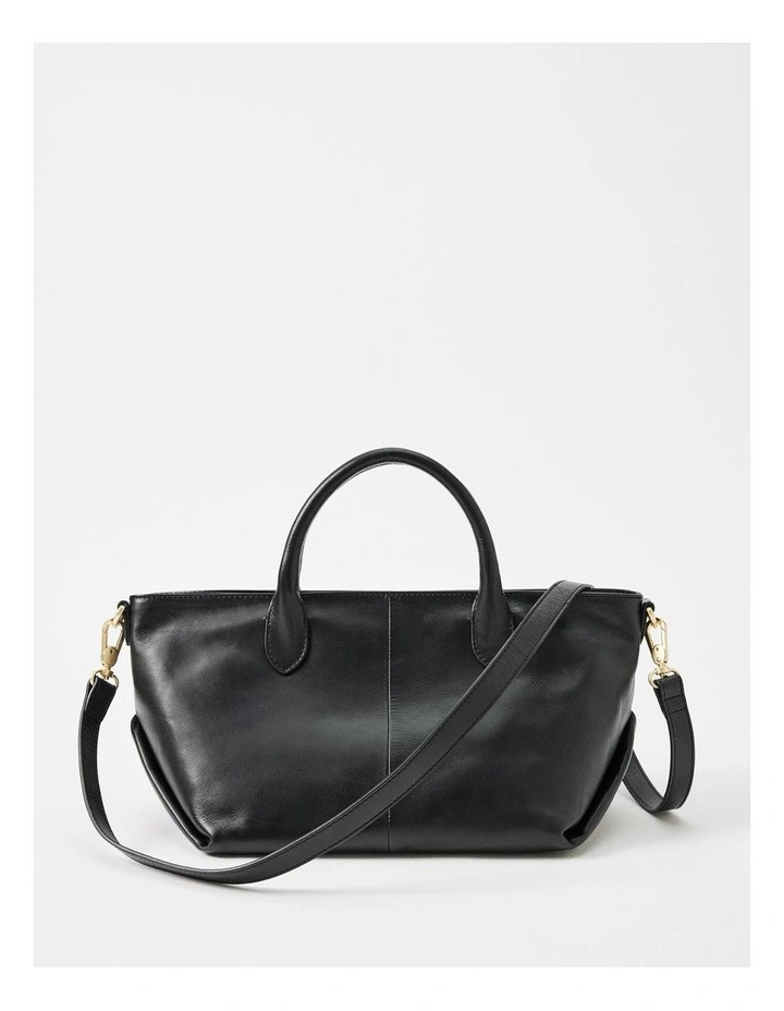 The Ellise Leather Tote in Black | Myer