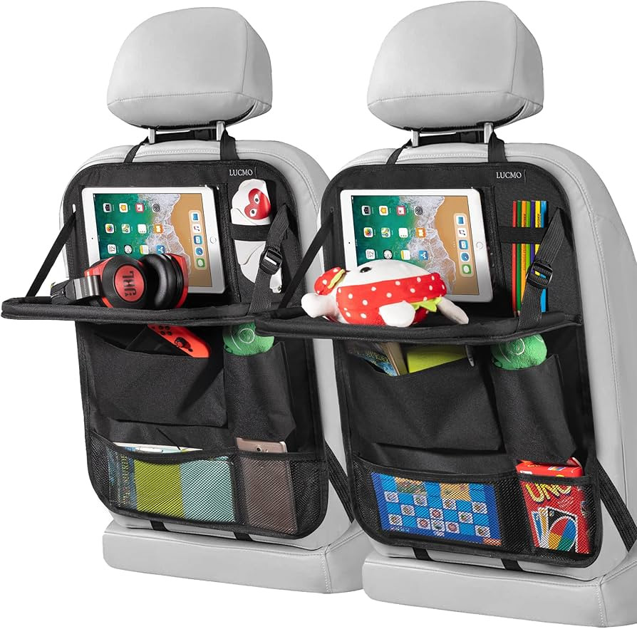 LUCMO Car Backseat Organizer with Tablet Holder-2 Pack,6 Storage Pockets Car Storage Organizer wi... | Amazon (US)