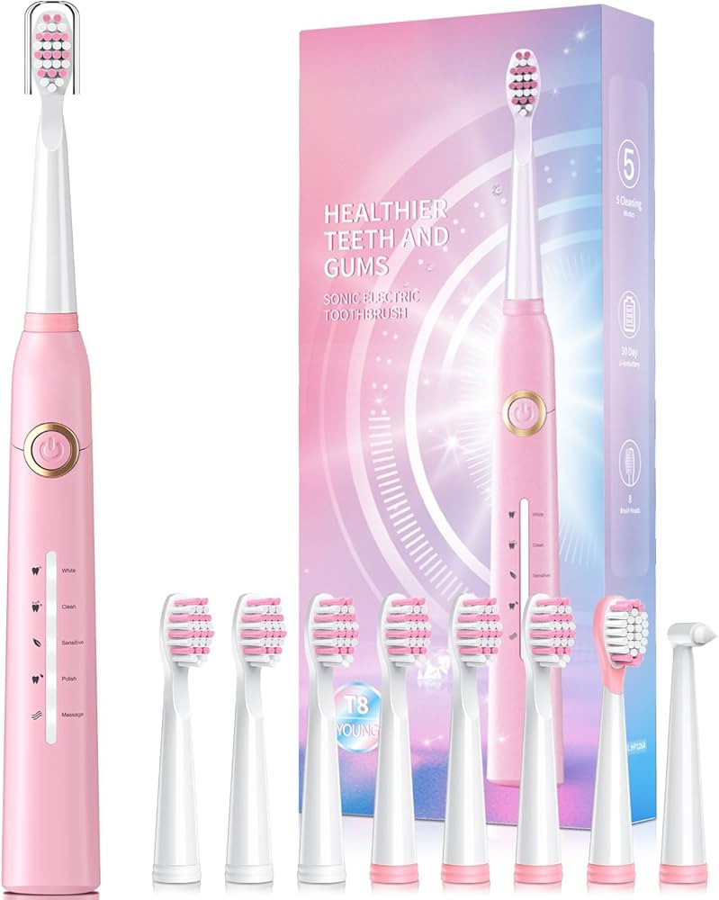 TEETHEORY Upgraded Version-Sonic Electric Toothbrush for Adults with 8 Brush Heads, Power Electri... | Amazon (US)
