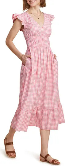 vineyard vines Ruffle Hem Cotton Stretch Poplin Dress | Nordstrom | Nordstrom