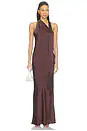 Amanda Uprichard Sonya Maxi Dress With Fringe in Brown. - size M | Revolve Clothing (Global)