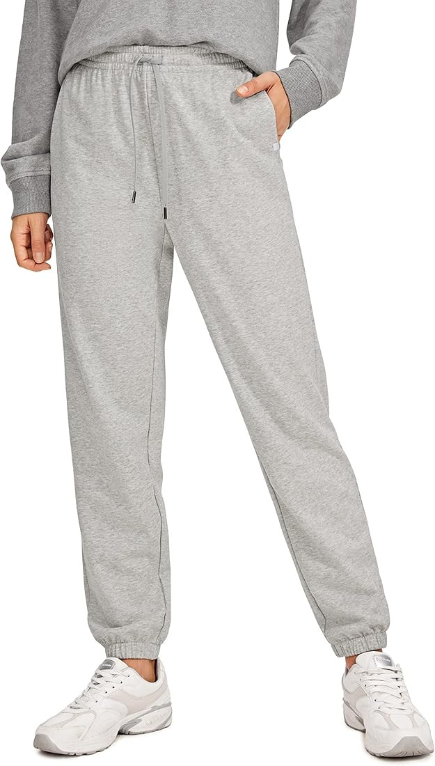 Cinch Bottom Sweatpants Women High Waisted, Thick Cotton Sweat Pants with Pockets Casual Lounge A... | Amazon (US)