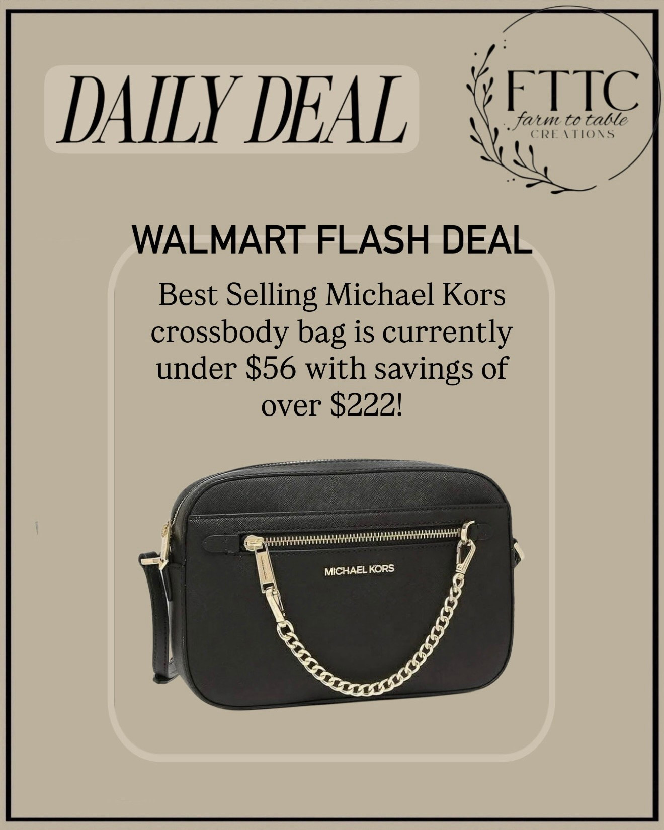 Michael Kors Crossbody Bag Under $56 (Walmart Flash Deal)

Follow @farmtotablecreations on Instagram for more cozy home finds 🤍

This Walmart flash deal is too good not to share… this best-selling Michael Kors crossbody is under $56 with over $222 in savings 🤯

Such a timeless everyday bag with the perfect gold chain detail, and it has multiple compartments so it’s just as functional as it is stylish. If you’ve been wanting a designer bag for less, this is the one to grab before it’s gone.

#crossbodybag #michaelkors #walmartfinds #handbag #designerdeals

#LTKBeauty #LTKSaleAlert #LTKootd