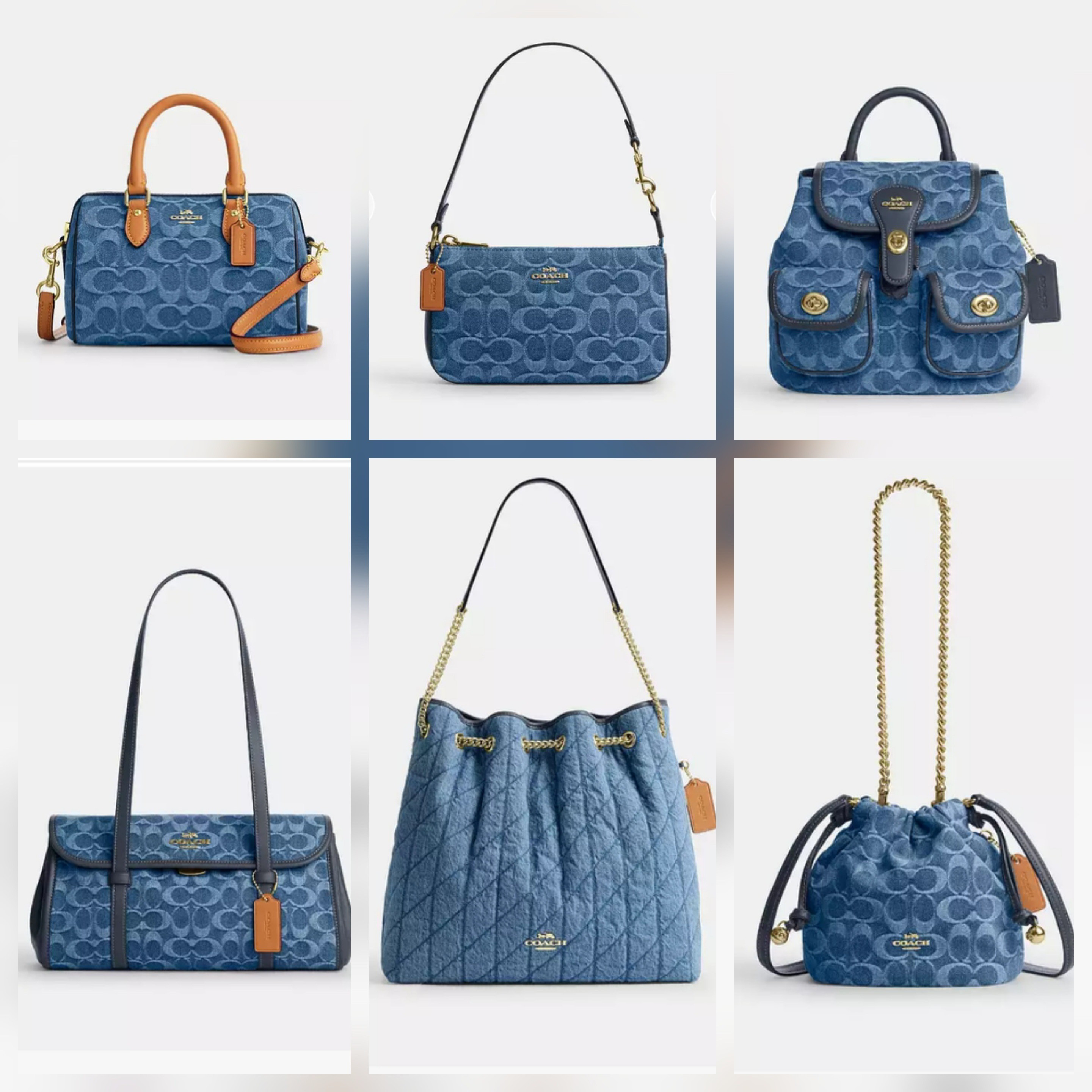 New denim bags at Coach Outlet

