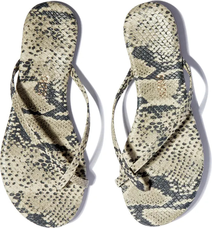 TKEES Riley Snakeskin Embossed Flip Flop (Women) | Nordstrom | Nordstrom