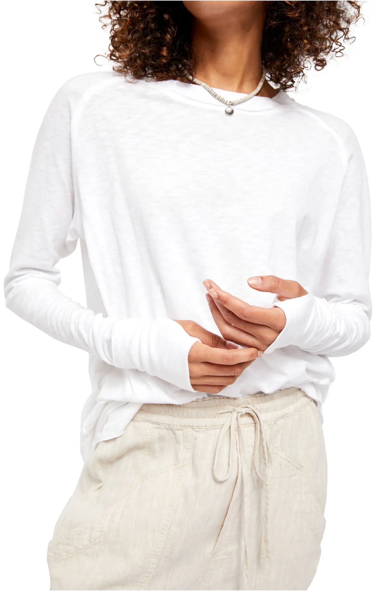 We the Free Arden Extra Long Cotton Top | Nordstrom