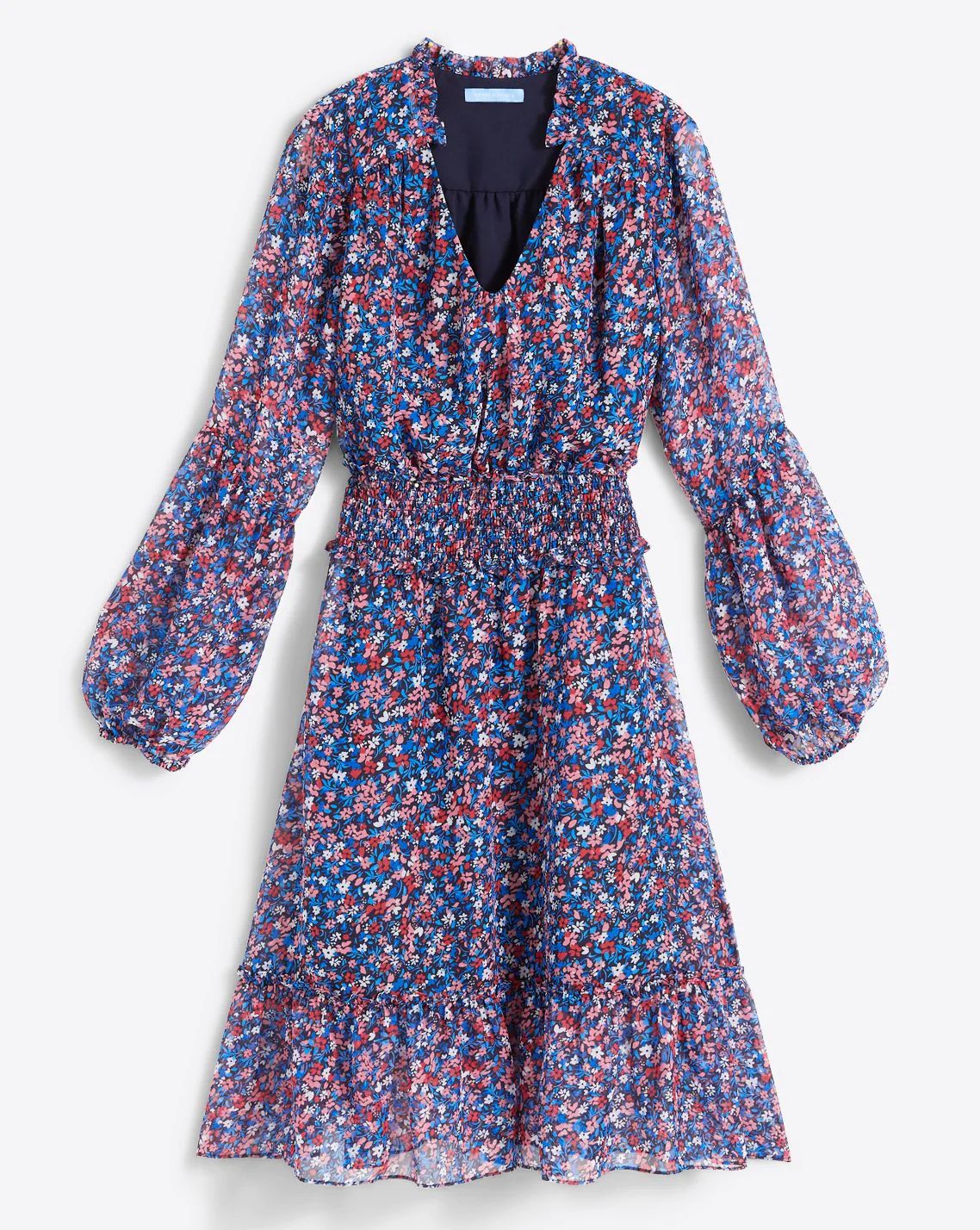 Smocked Waist Shirtdress in Spring Ditsy Floral | Draper James (US)