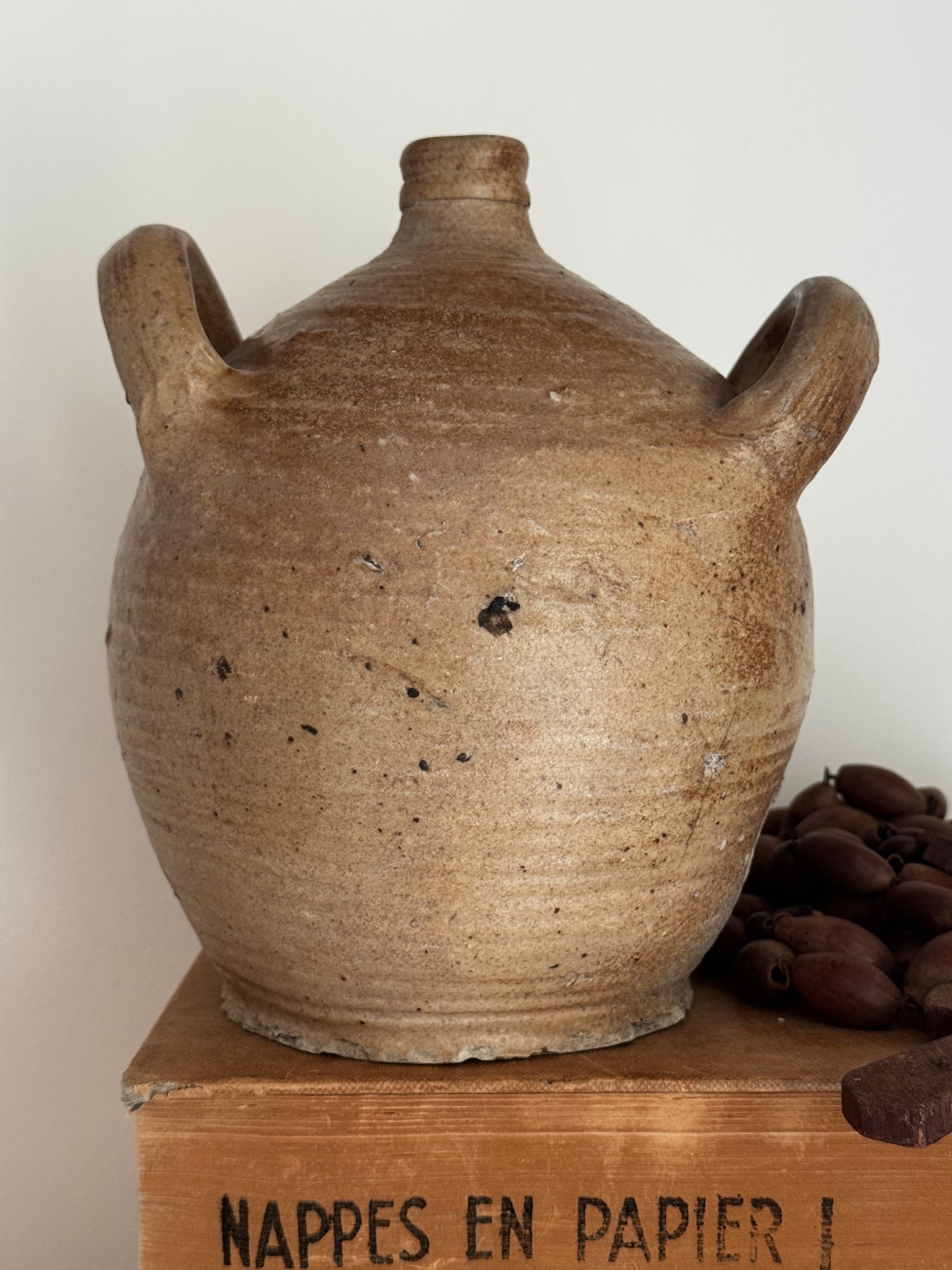 A true French kitchen staple 🤎

This 10” vintage stoneware cruche was sourced in France — originally used for olive oil, now the kind of piece that anchors a shelf or console without trying too hard.

The patina. The weight. The warmth.

Objects with a past just hit differently.

Linked here for those building a quietly collected home.

#OurNido #FrenchStoneware #CollectedHome #NeutralDecor #FrenchCountry #VintageFinds


#LTKHome