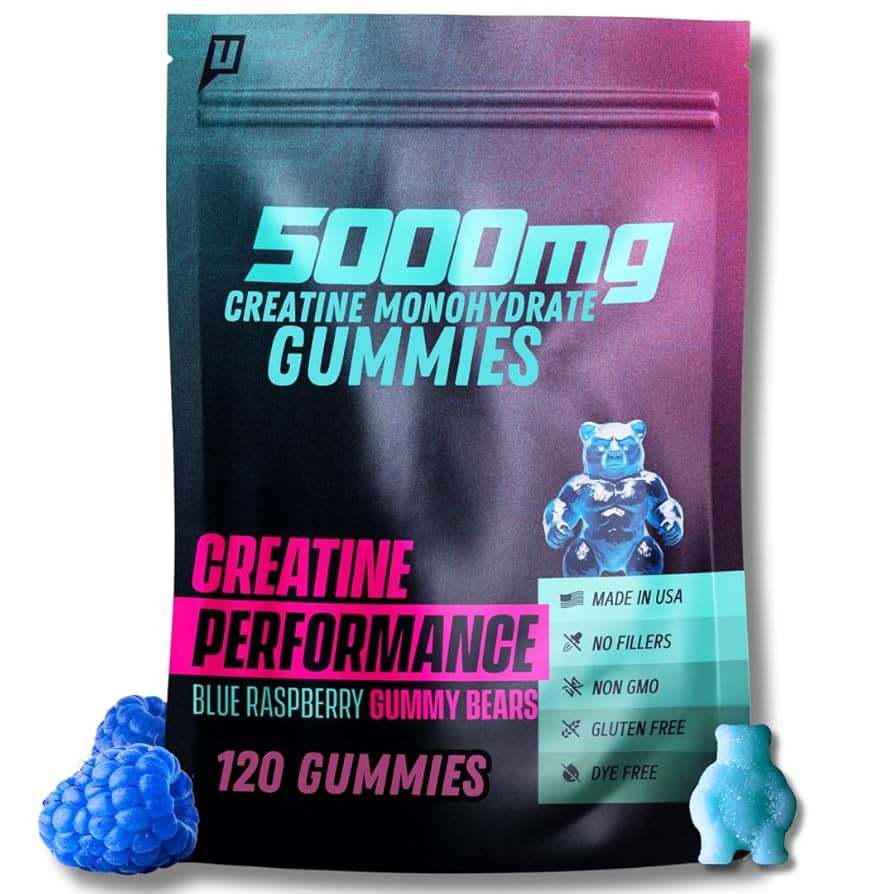 Creatine Monohydrate Gummies, 5g Creatine 30 Servings, Fast Absorbing for Men and Women, Supports... | Amazon (US)