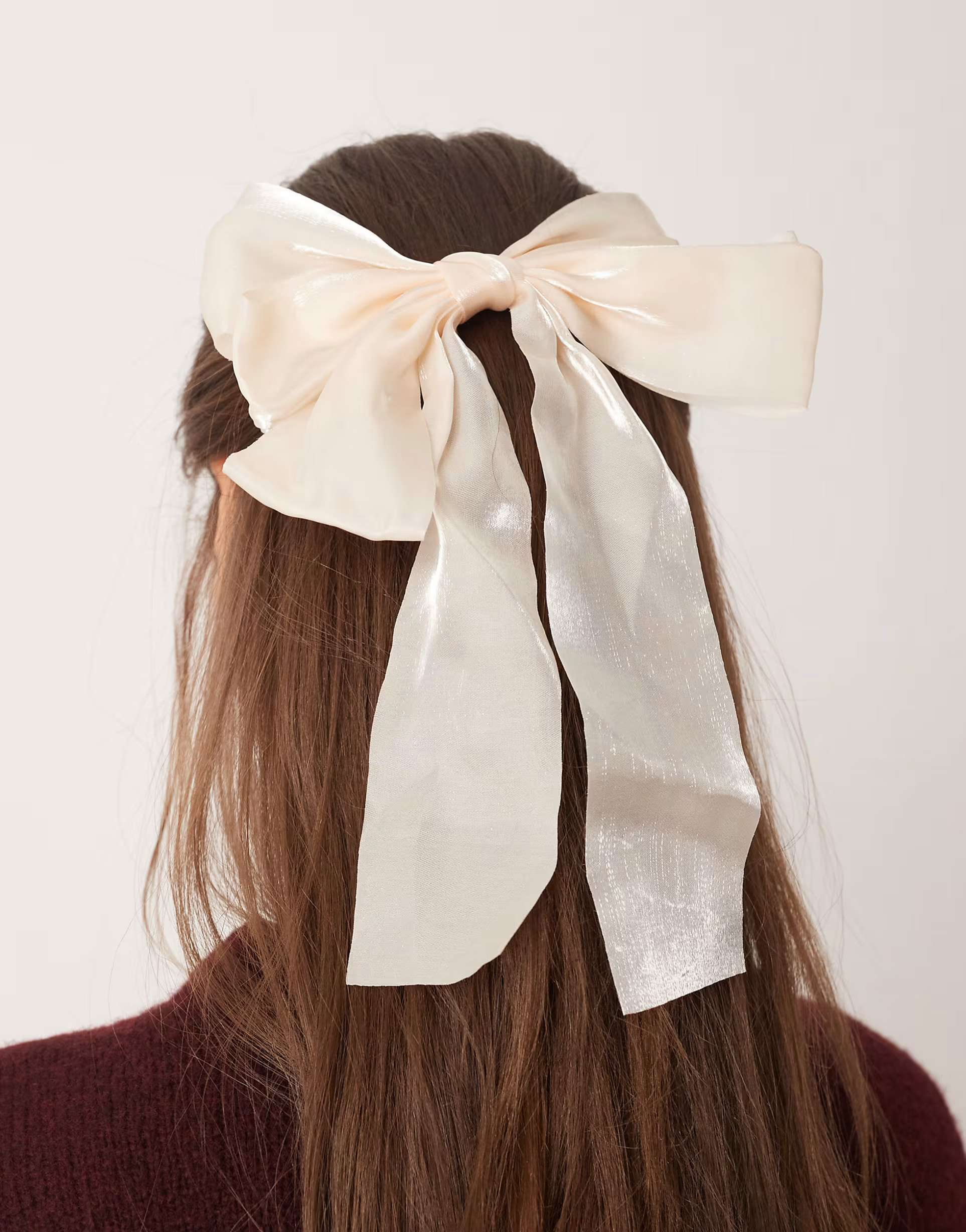 DesignB London hair bow in cream | ASOS (Global)