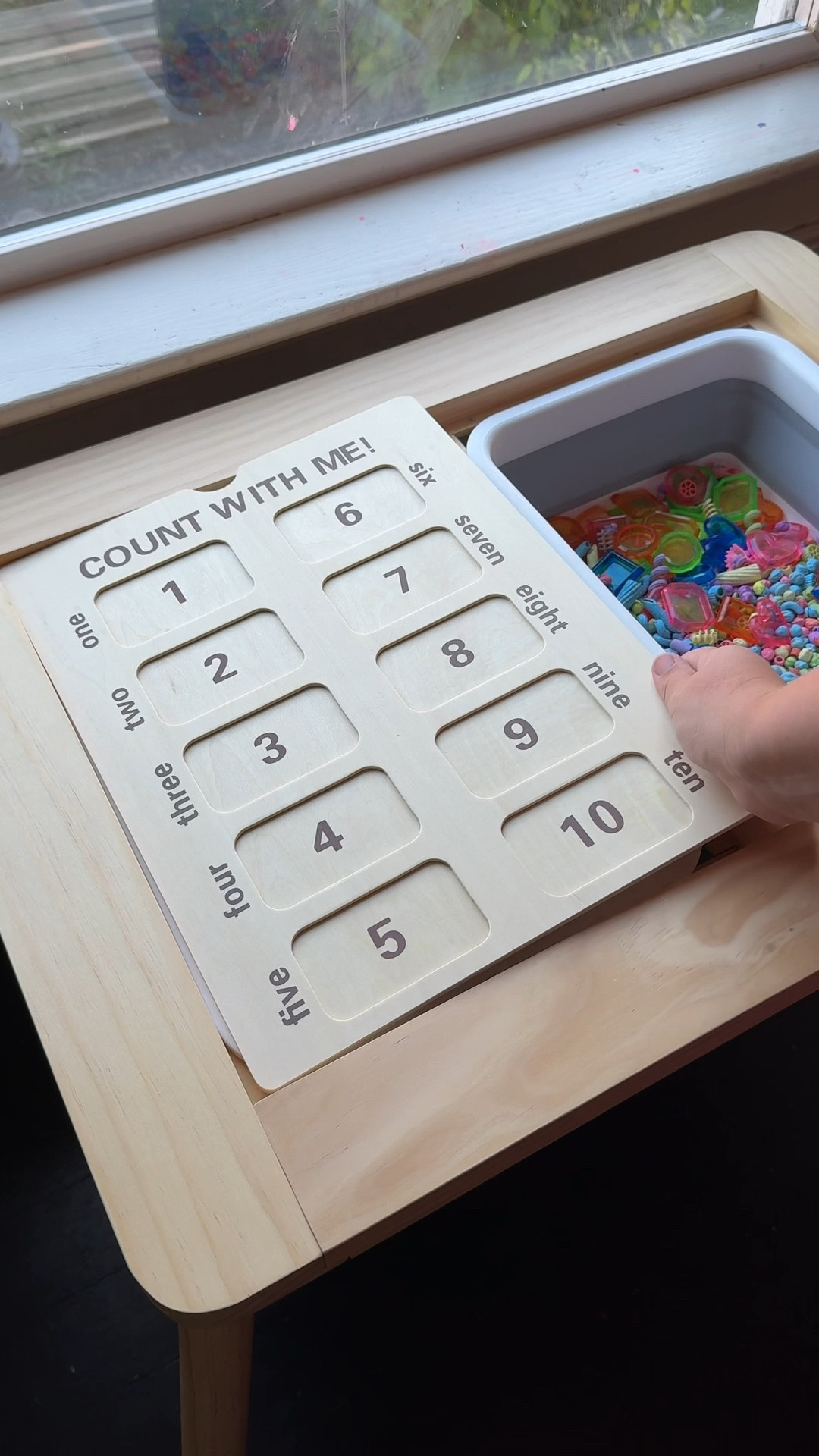 Sensory table that comes with different inserts for learning through play 

#LTKHome #LTKFamily #LTKKids