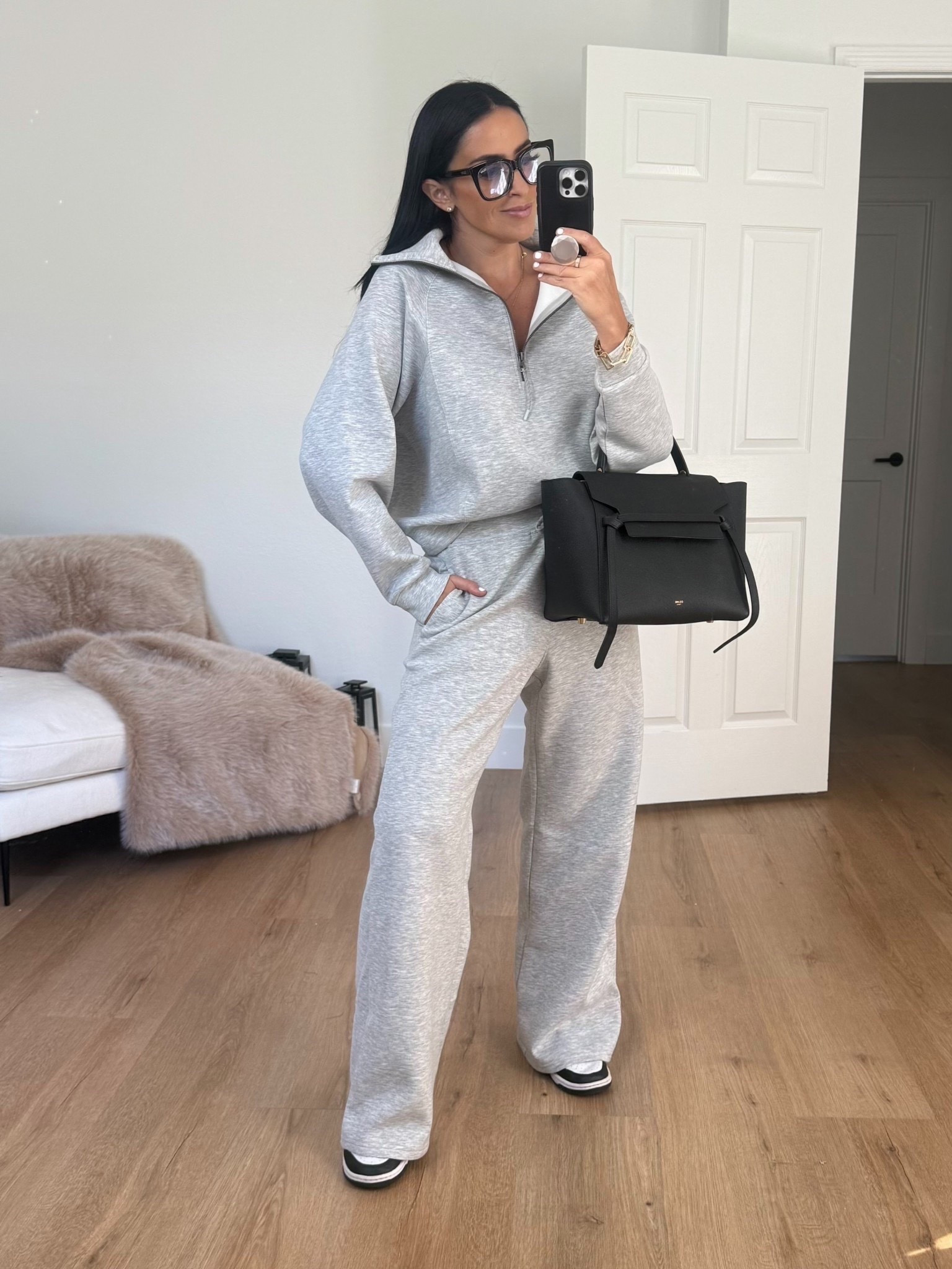 Feels like Spanx two piece set wearing size medium. 