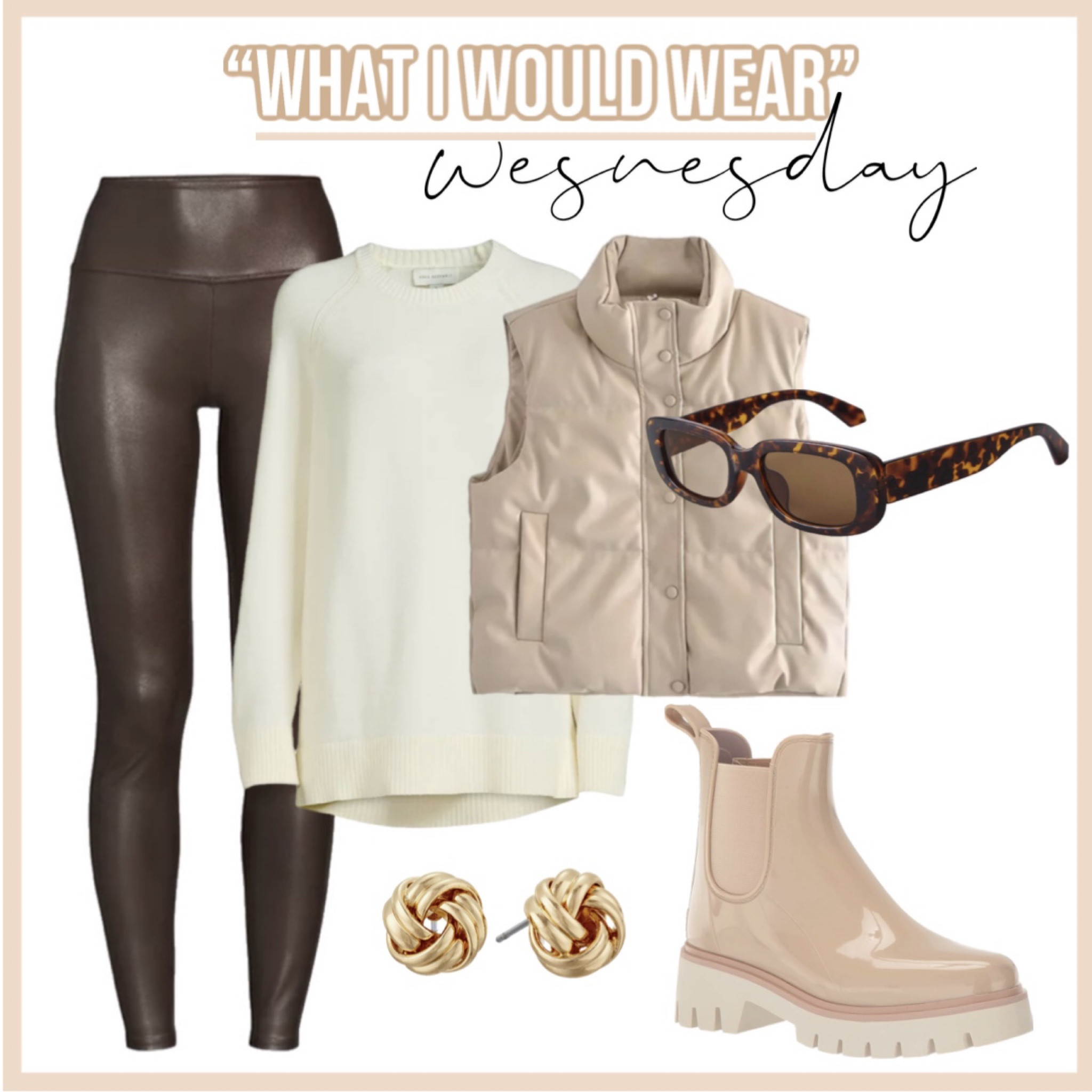 Walmart faux leather leggings - tunic top - Walmart outfit - faux leather vest - Chelsea boots - sunglasses - tortious sunglasses - winter outfit 

#LTKunder50 #LTKSeasonal #LTKshoecrush