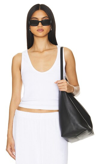 Maria V Neck Blondie Tank Top in White | Revolve Clothing (Global)