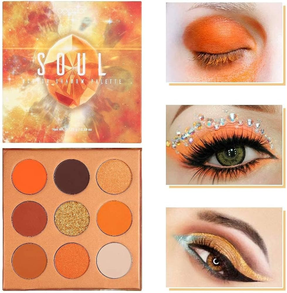 Amazon.com : docolor Eyeshadow Palette 9Colors Red Eyeshadow Gemstone Shadow Palettes Highly Pigm... | Amazon (US)