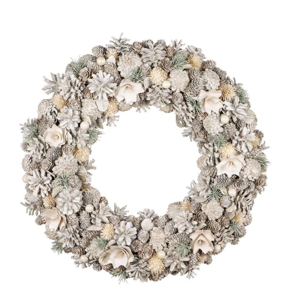 Dried Pinecones 51cm Wreath | Wayfair UK
