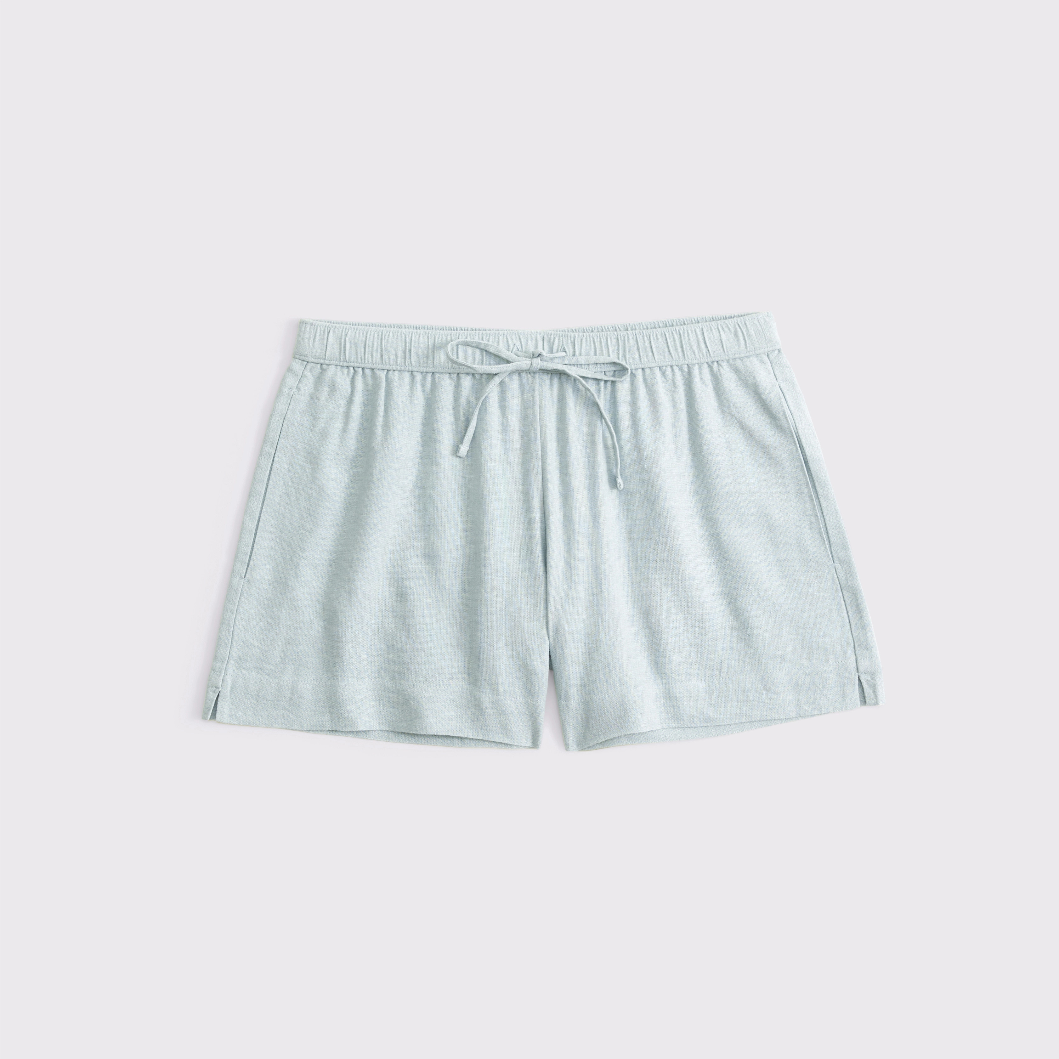 Mid Rise Linen-Blend Pull-On Short | Abercrombie & Fitch (US)
