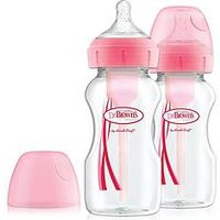 Dr Browns Options+ 270Ml Feeding Bottles 270Ml 2 Pack, Pink | Very (UK)